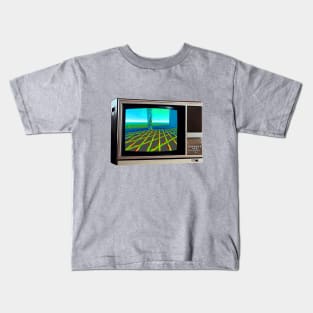 TV SET / PIXEL GRID #3 Kids T-Shirt